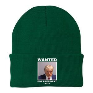 Trump wanted for President 2024 Trump Mugshot Knit Cap Winter Beanie