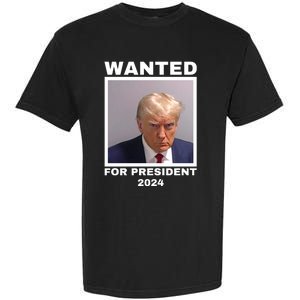 Trump wanted for President 2024 Trump Mugshot Garment-Dyed Heavyweight T-Shirt