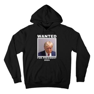 Trump wanted for President 2024 Trump Mugshot Hoodie