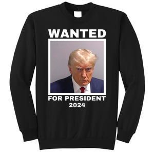 Trump wanted for President 2024 Trump Mugshot Sweatshirt