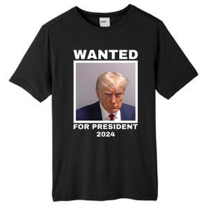 Trump wanted for President 2024 Trump Mugshot Tall Fusion ChromaSoft Performance T-Shirt