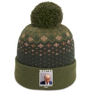 Trump wanted for President 2024 Trump Mugshot The Baniff Cuffed Pom Beanie