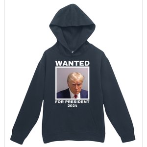 Trump wanted for President 2024 Trump Mugshot Urban Pullover Hoodie