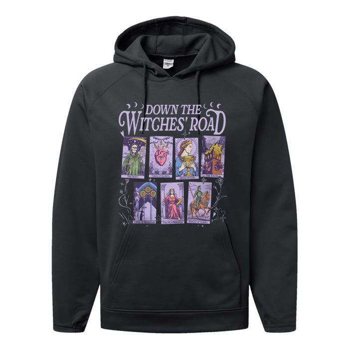 Down The Witches Road Performance Fleece Hoodie