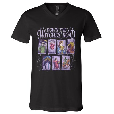 Down The Witches Road V-Neck T-Shirt