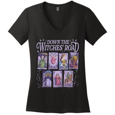 Down The Witches Road Women's V-Neck T-Shirt