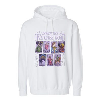 Down The Witches Road Garment-Dyed Fleece Hoodie