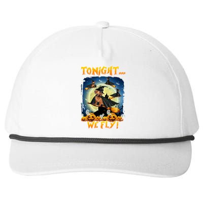 Dachshund Tonight We Fly Funny Dachshund Witch Fly Halloween Gift Snapback Five-Panel Rope Hat