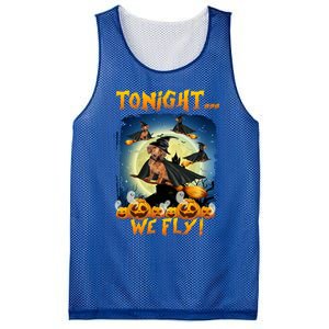 Dachshund Tonight We Fly Funny Dachshund Witch Fly Halloween Gift Mesh Reversible Basketball Jersey Tank