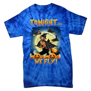 Dachshund Tonight We Fly Funny Dachshund Witch Fly Halloween Gift Tie-Dye T-Shirt