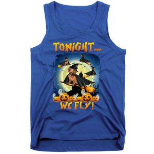 Dachshund Tonight We Fly Funny Dachshund Witch Fly Halloween Gift Tank Top