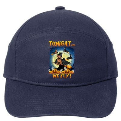 Dachshund Tonight We Fly Funny Dachshund Witch Fly Halloween Gift 7-Panel Snapback Hat