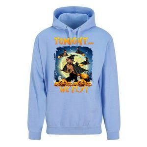 Dachshund Tonight We Fly Funny Dachshund Witch Fly Halloween Gift Unisex Surf Hoodie