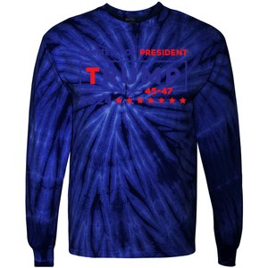 Donald Trump Wanted For President 2024 / 45 47 Tie-Dye Long Sleeve Shirt