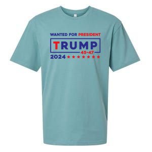 Donald Trump Wanted For President 2024 / 45 47 Sueded Cloud Jersey T-Shirt