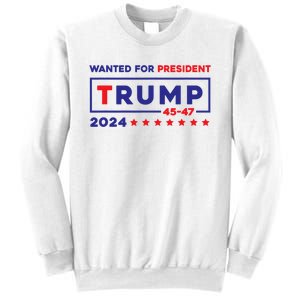 Donald Trump Wanted For President 2024 / 45 47 Sweatshirt