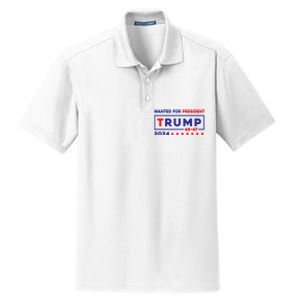 Donald Trump Wanted For President 2024 / 45 47 Dry Zone Grid Polo