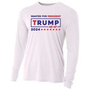 Donald Trump Wanted For President 2024 / 45 47 Cooling Performance Long Sleeve Crew