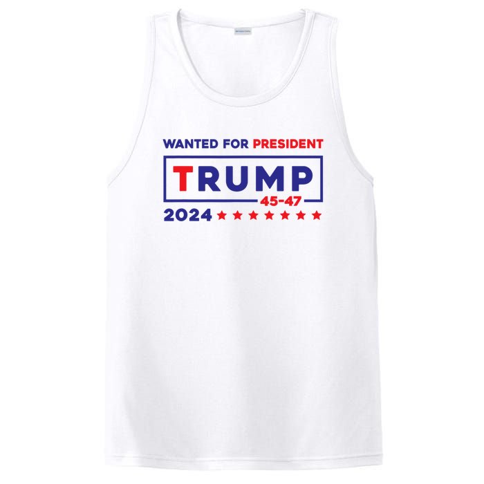 Donald Trump Wanted For President 2024 / 45 47 PosiCharge Competitor Tank