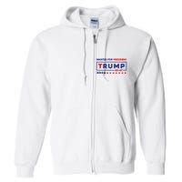 Donald Trump Wanted For President 2024 / 45 47 Full Zip Hoodie