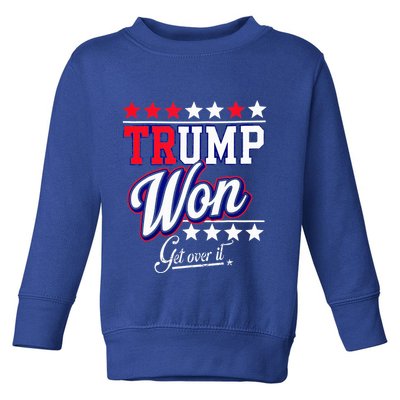 Donald Trump Won Get Over It 2024 Trump Won Toddler Sweatshirt