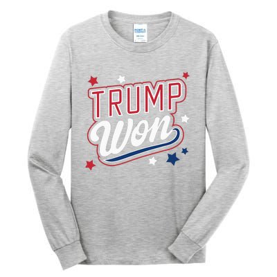 Donald Trump Won 2024 Election Republican Tall Long Sleeve T-Shirt