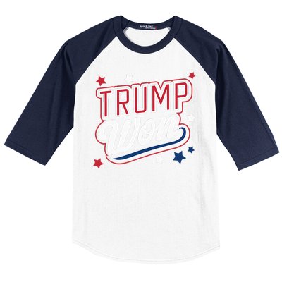 Donald Trump Won 2024 Election Republican Baseball Sleeve Shirt