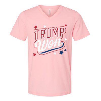 Donald Trump Won 2024 Election Republican V-Neck T-Shirt