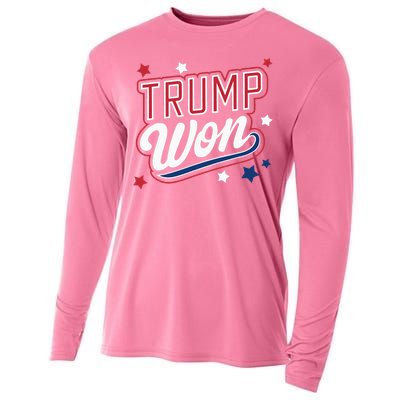 Donald Trump Won 2024 Election Republican Cooling Performance Long Sleeve Crew