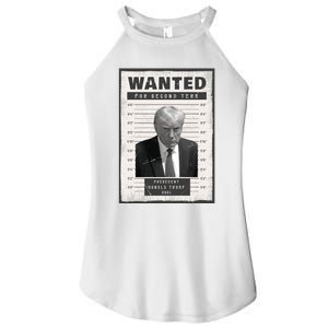 Donald Trump Wanted For President 2024 President Trump Mugshot Women's Perfect Tri Rocker Tank