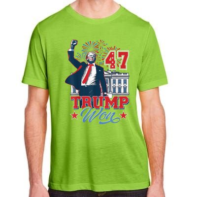 Donald Trump Wins Us Presidency Trump Won 2024 Presidential Election Adult ChromaSoft Performance T-Shirt