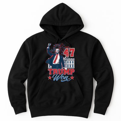 Donald Trump Wins Us Presidency Trump Won 2024 Presidential Election Hoodie