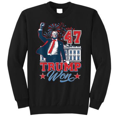 Donald Trump Wins Us Presidency Trump Won 2024 Presidential Election Sweatshirt