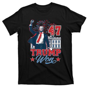 Donald Trump Wins Us Presidency Trump Won 2024 Presidential Election T-Shirt