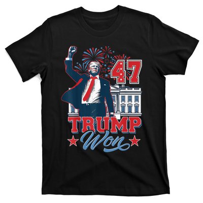 Donald Trump Wins Us Presidency Trump Won 2024 Presidential Election T-Shirt