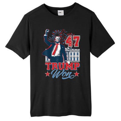 Donald Trump Wins Us Presidency Trump Won 2024 Presidential Election Tall Fusion ChromaSoft Performance T-Shirt