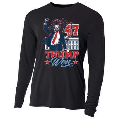 Donald Trump Wins Us Presidency Trump Won 2024 Presidential Election Cooling Performance Long Sleeve Crew