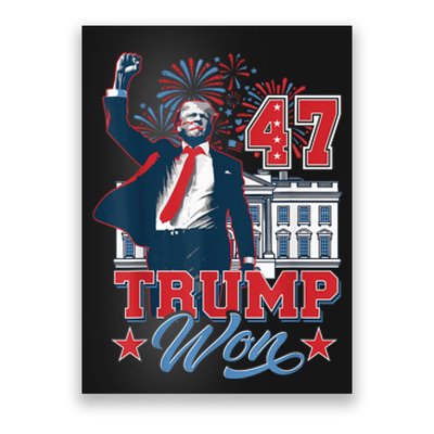 Donald Trump Wins Us Presidency Trump Won 2024 Presidential Election Poster