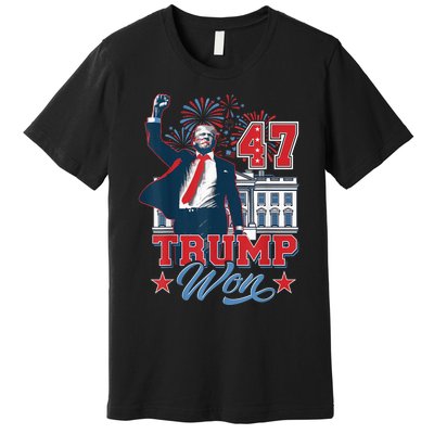 Donald Trump Wins Us Presidency Trump Won 2024 Presidential Election Premium T-Shirt