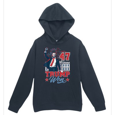 Donald Trump Wins Us Presidency Trump Won 2024 Presidential Election Urban Pullover Hoodie