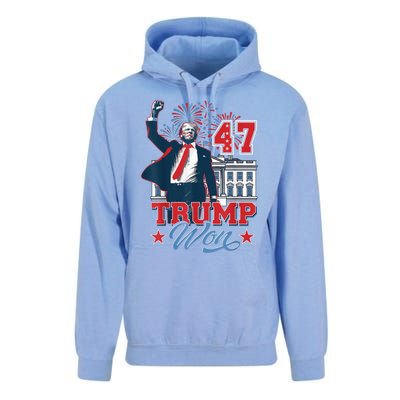 Donald Trump Wins Us Presidency Trump Won 2024 Presidential Election Unisex Surf Hoodie