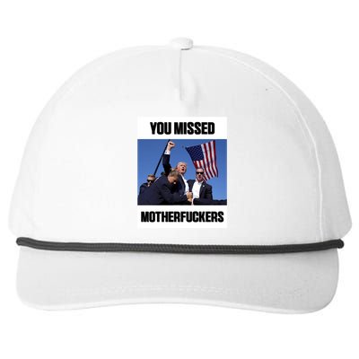 Donald Trump You Missed Motherfuckers Snapback Five-Panel Rope Hat