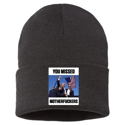 Donald Trump You Missed Motherfuckers Sustainable Knit Beanie