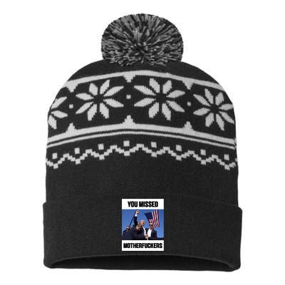 Donald Trump You Missed Motherfuckers USA-Made Snowflake Beanie