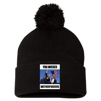 Donald Trump You Missed Motherfuckers Pom Pom 12in Knit Beanie