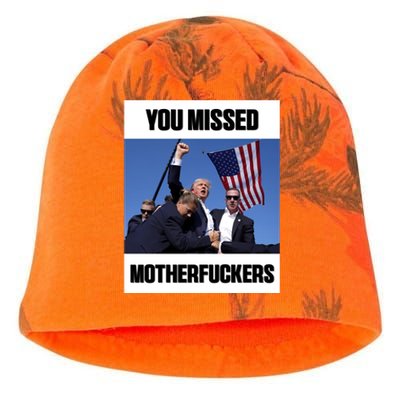 Donald Trump You Missed Motherfuckers Kati - Camo Knit Beanie