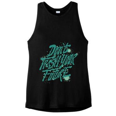 Don't Trash Your Future Earth Day Ladies PosiCharge Tri-Blend Wicking Tank