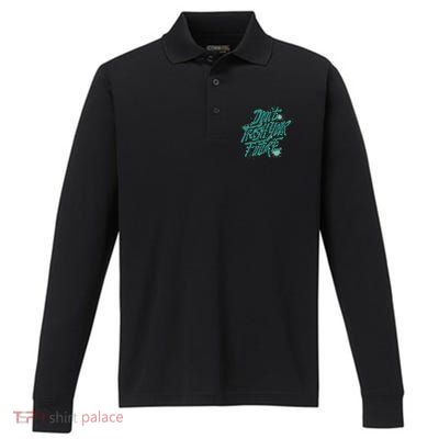 Don't Trash Your Future Earth Day Performance Long Sleeve Polo