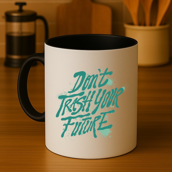 Don't Trash Your Future Earth Day Mug
