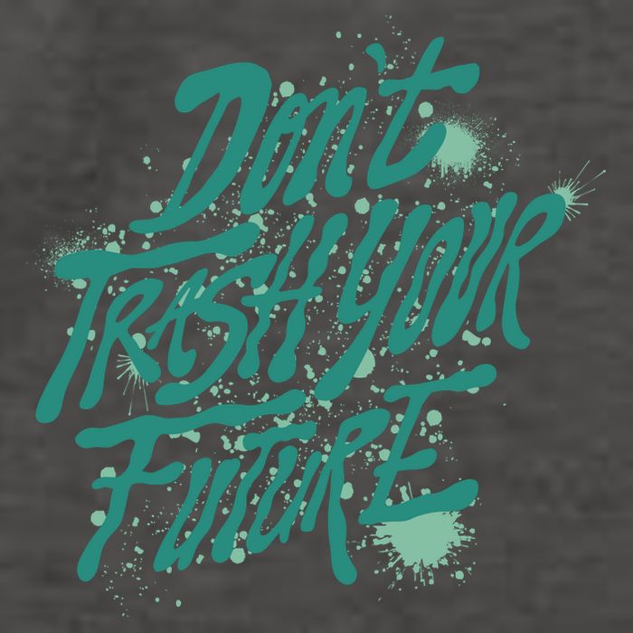 Don't Trash Your Future Earth Day Vector Backpack